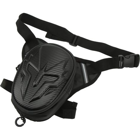Motorrad-Beintasche aus mattem PVC, multifunktionale Oberschenkeltasche für den Außenbereich, Carbonfaser (1/5)