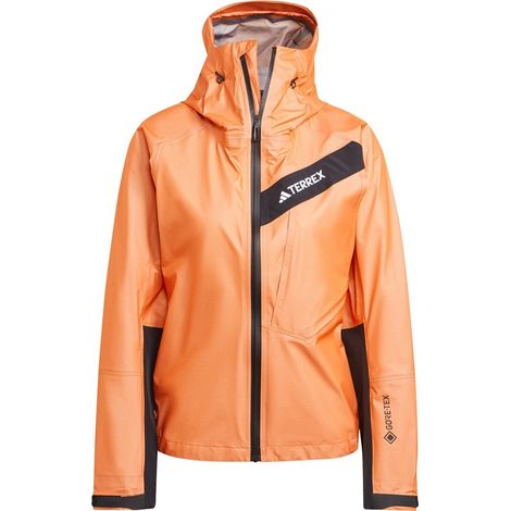Chaqueta de montaña de mujer adidas TERREX Techrock Light GTX Active - naranja semi-impacto