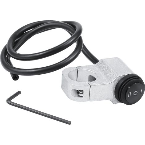 Pièces de modification pour commandes de guidon de moto, commutateur feux de route/croisement pour projecteur LED, commutateur trois positions à trois fils en alliage d'aluminium (1/2)
