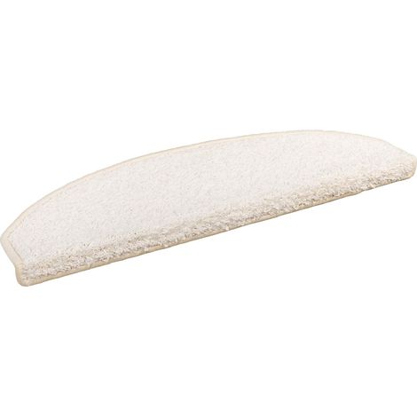 vidaXL Tapis d'escalier auto-adhésifs 15 pcs Blanc 80 x 24,5 x 3,5 cm