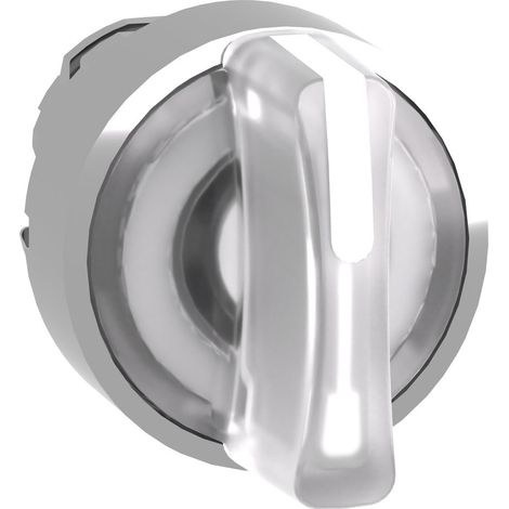 Harmony XB4 - tête bouton à manette lumineux - Ø22 - 3 pos rap DC - blanc - ZB4BK1813