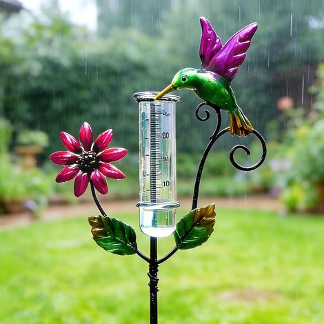 Pluviometre Exterieur Jardin,H 120CM Pluviomètre De Jardin en Verre,Pluviomètre pour Jardin,Pluviomètres en Verre pour Jardin,Pelouse,Patio,Accessoires De Jardin,Cour,Terrasse