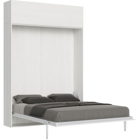 Letto Matrimoniale a Scomparsa Salvaspazio Kentaro H250 cm Bianco (1/5)
