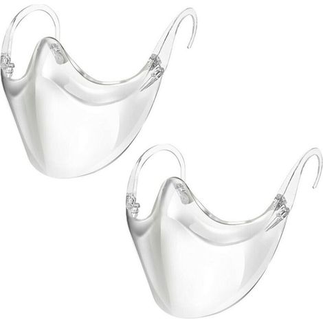 SABIR 2Pcs Masque de Protection Transparent Premium Combiner Bouclier Facial Transparent RéUtilisable en Plastique (1/5)