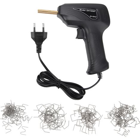 Machine à souder le plastique et le cuivre, kit d'agrafeuse à chaud 100 W pour la réparation de pare-chocs, panneaux, douilles de lampes et anneaux en plastique. Prise UE 220-240 V. (1/5)