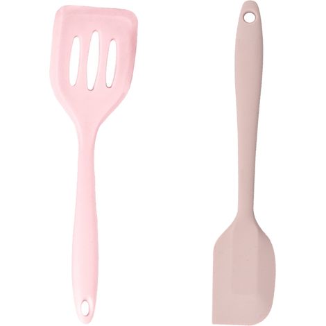 Ustensiles De Cuisine En Silicone - Ensemble Mini 2 Pièces Avec Spatules - Outils Résistants À La Chaleur - Pour Maison Et Cadeau (1/5)
