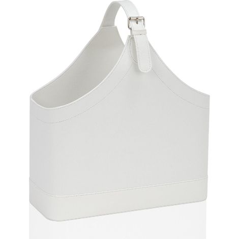 Porte Revues Similicuir Blanc
