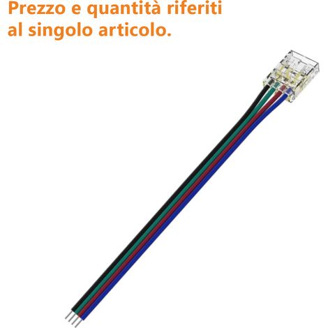 Connecteur Avec Câble Pour Rubans Led Rgb Cob, Idéal Pour Connecter Le Ruban Au Contrôleur Led, Pour Les Installations Professionnelles. (1/2)