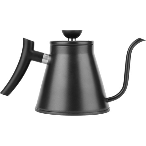 Théière portable en acier inoxydable de 1,2 L à col long et étroit, idéale pour le café, l'eau et le thé à la maison. (1/4)