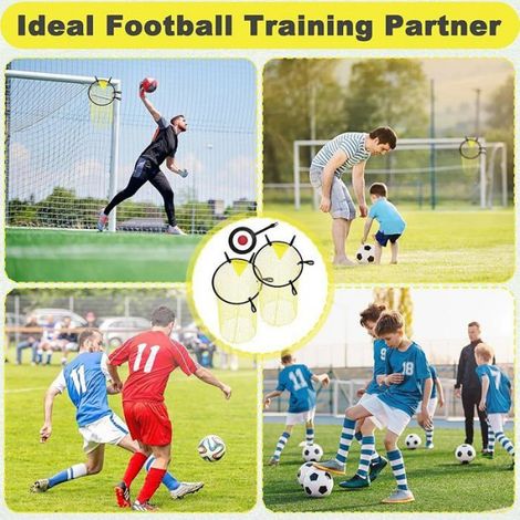 3Pcs Filet Cible Football Pliable avec Cible Mobile Sangles Réglables,Cages Buts Entrainement Foot Exterieur, (1/5)