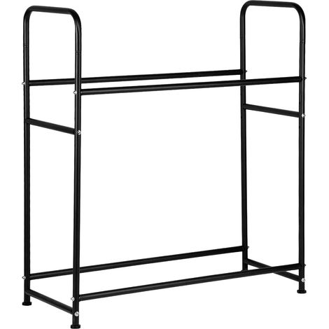 Jiubiaz Scaffale Portapneumatici per 8 Pneumatici, 2 Livelli Regolabili in Altezza, Portata 180 kg con Copertura, Garage Officina (1/5)