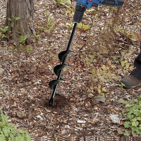 Tariere Pour Perceuse Foret De Sol Pour Outils De Jardinage De Tarière De Jardinière En Acier De Planteur Bon Aide De Graine 4.6 x 37 cm (1/5)