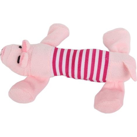 peluches à mâcher en forme d'animaux différents, avec couineur, pour chiot, cadeau cochon rose (1/5)