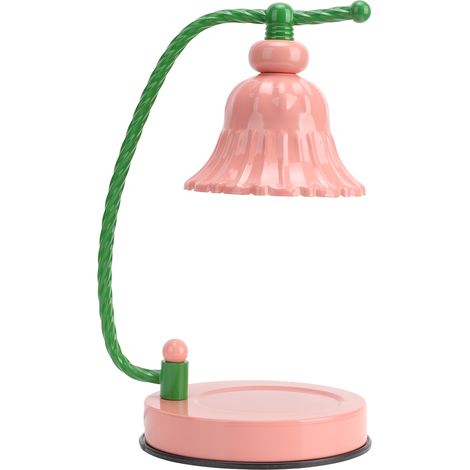 Lampe Bougeoir Chauffante Dimmable avec 2 Ampoules, Fondant à Bougie Rose, Lumière Décorative pour Maison, Prise UE 110-240V (1/5)