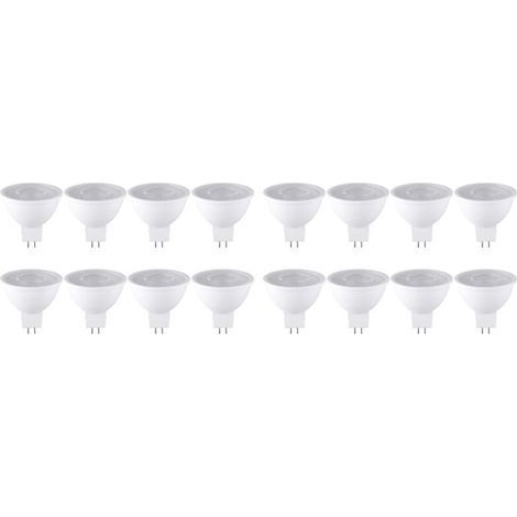 16 Ampoules LED 7 W MR16 à Culot GU5.3 6000 K 520 Lm Lumière Blanche pour Plafonnier, Éclairage sur Rail, Usage Domestique (1/4)