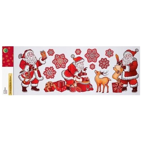 Adesivi natalizi per finestre e vetri Babbo Natale Livarno Home