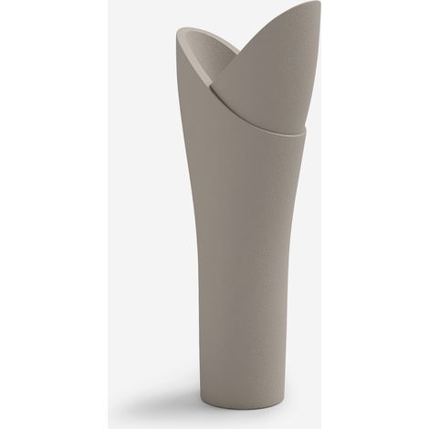 Vaso da esterno design in polietilene per arredo giardino Assia 140 - Beige (1/3)