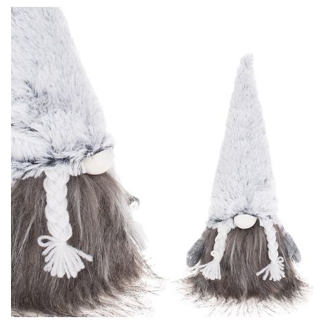 SPRINGOS Weihnachtszwerg 30 cm, Fellimitat, Wichtel, skandinavischer Zwerg,  Gnome, Figur, Weihnachtsdekoration