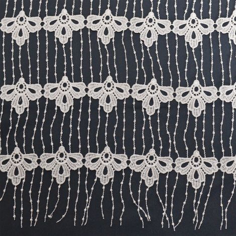 Modulable en fils macramés Ecru 90x120 cm