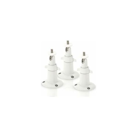 Metall-Wandhalterung für Arlo Smart-Sicherheitskameras – Verstellbare Aluminiumhalterung für den Innen- und Außenbereich für Arlo-Kameras und andere kompatible Modelle (3er-Pack, weiß) – Crezuo