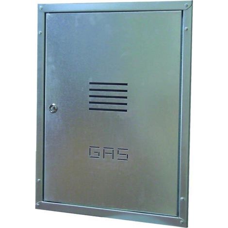 Sportello contatore gas incassato con cornice in lamiera zincata h50 l30