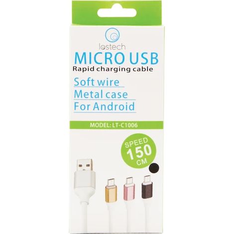 Cavo Smartphone Lt C1006 Lostech Usb Micro Usb Bianco 150 cm 4 Pezzi (1/5)