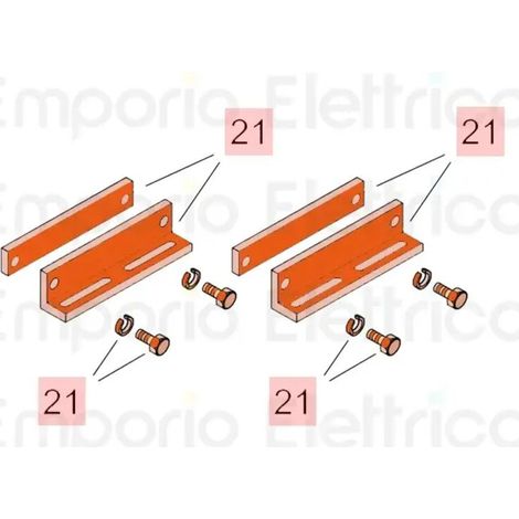 pièce détachée groupe equerre de fixation et entretoises 7 63003338 (1/3)