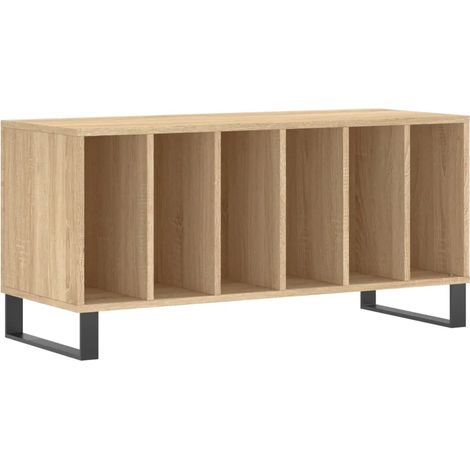 Mueble para discos de estilo industrial clásico 100 x 38 x 48 cm gran capacidad fabricado en madera de roble Sonoma 020049155 (1/5)