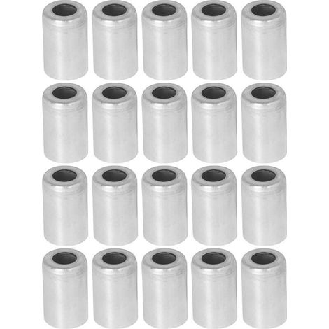 3/8 '' 1/2 '' 5/8 '' 6/8 '' Manchon de Raccord de Tuyau de Climatisation de Voiture 20 Pièces Tuyau de Climatisation Couvercle en Aluminium Couverture de Joint de Climatisation de Forte(1/2in). (1/4)