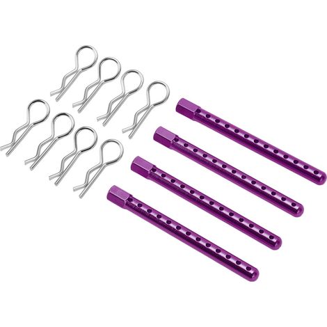 60 mm Karosseriesäulen aus Aluminiumlegierung für ferngesteuerte Autos im Maßstab 1:10, lila Kopf