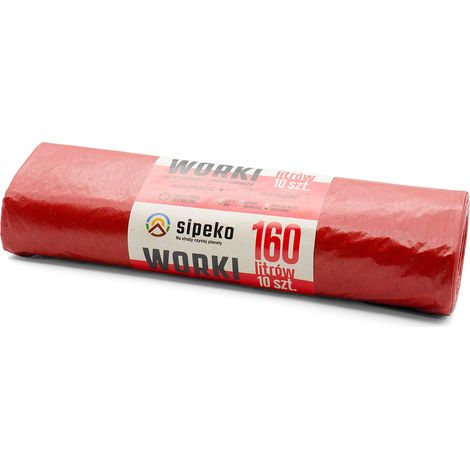 Sacchi per rifiuti 160l rossi LDPE a'10 pezzi (1/5)