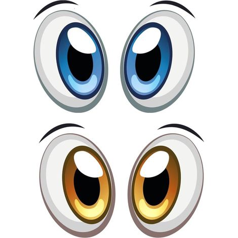 Pair of Decorative Eyes Stickers - PVC Waterproof Stickers for Robot Lawnmowers, Vacuum Cleaners, Cars and Appliances - Funny Customizable Stickers Indoor/Outdoor (1/5)