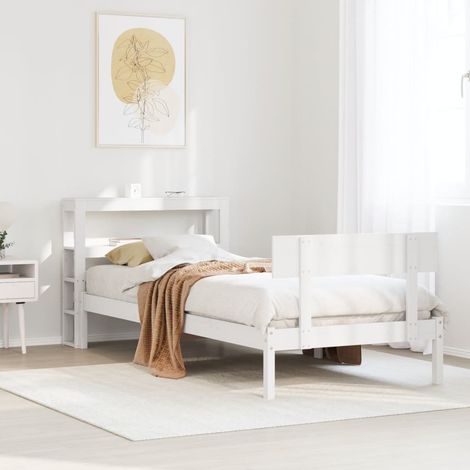 Estructura de cama sin colchón madera maciza blanca 90x190 cm vidaXL (1/5)