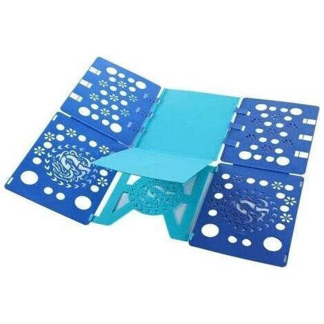 Planche pliante pour chemise - Plieur de Vetement Plieur de Linge Enfant Adulte Vetement Chemise T Shirt Tee Shirts 58 x 68 cm (Bleu nordique & saphir) (1/4)
