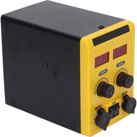 Station de soudage à air chaud 8589D 2 en 1 : pistolet à air chaud à température constante, station de dessoudage à température réglable, norme européenne 100-230 V (1/5)