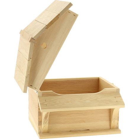 Boîte aux lettres ruche chalet en pin maritime classe III – Ouverture par le toit – Décoration extérieure pour passionnés d'abeilles – Apiculture.Net (1/3)