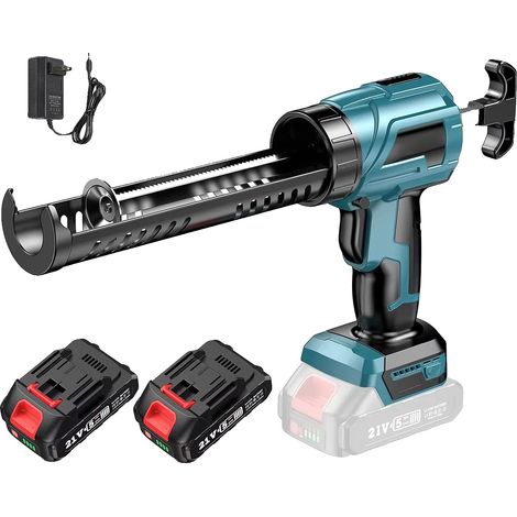 Pistolet à colle électrique, sans fil, vitesse réglable, Avec batterie 2X (B) (1/2)
