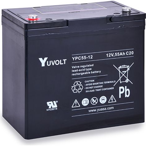 Yucel - Batterie plomb AGM YUCEL YPC55-12 12V 55Ah M6-F
