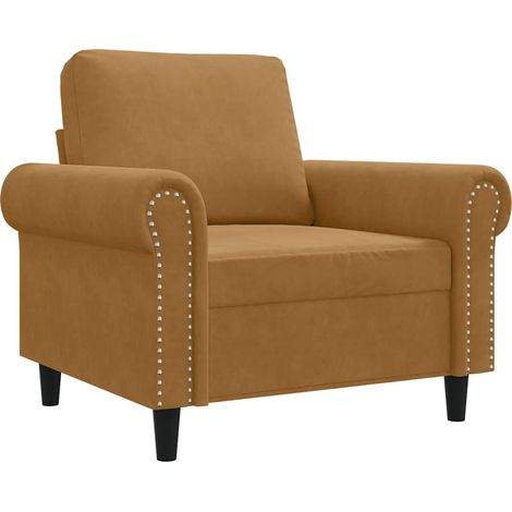 Fauteuil relax Fauteuil Marron 60 cm Velours (1/5)
