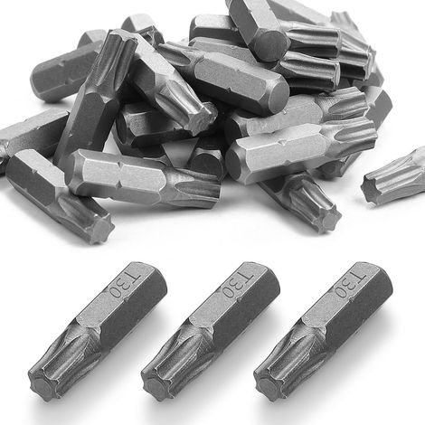 T30 Bit, 30pcs Torx Bit 25mm Embouts de Rechange Embouts Torx Acier Chrome Vanadium Torx T30 Torx Jeu d'embouts pour embouts de vissage (1/5)