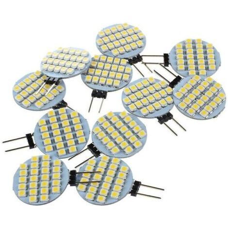 10 lampadine LED G4 SMD da 24 LED per armadietti, imbarcazioni, camper e auto, 12V, luce bianca calda