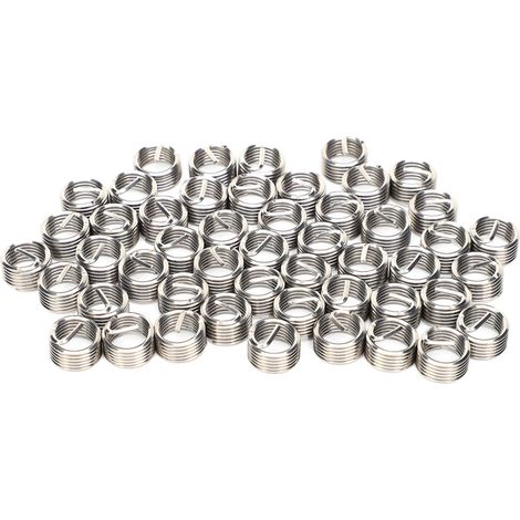50pcs M101.25 Steel Wire Thread Insert Thread Protection Sleeve Thread Repair 1D (1/5)