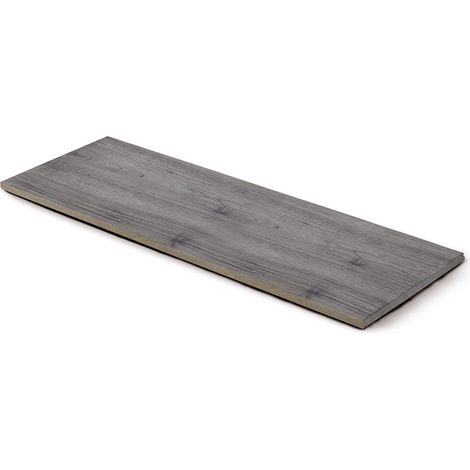 Pas japonais Rectangle Grès cérame effet Bois Gris Foresta 120x40x2 cm (à l'unité) - RO'MA NATURE