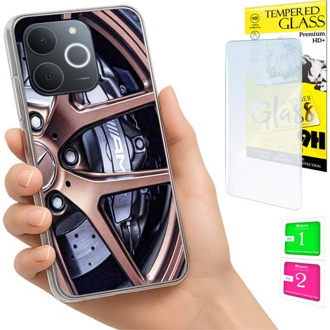 Coque pour Realme Note 70T avec protection photo, coque arrière et verre trempé 9H (1/5)