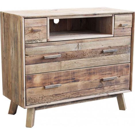 Cassettiera Nelson 110x48x92 h cm in Pino riciclato Marrone (1/5)