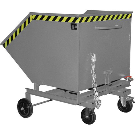 Bauer Späne-Kastenwagen SKW-ET 1000, lackiert, Mausgrau