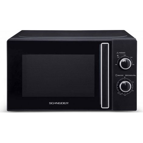 SCHNEIDER - SCMW20SMB- Micro ondes solo - 20 litres - Fonction décongélation - 5 niveaux de puissance - Noir