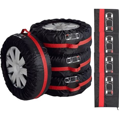 4 Pièces Sacs pour Pneus de Voiture, Ensemble de Sacs pour Pneus de Voiture, Sacs de Rangement pour Pneus, Sacs pour Pneus, Housse de Protection pour Pneus, 8047cm