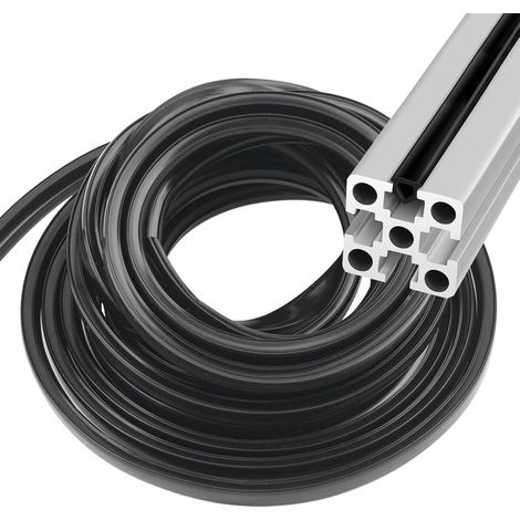 Profilé en aluminium de 10 m - Série 8 mm - Accessoire anti-poussière - Bande d'étanchéité souple en PVC - Pour profilé en aluminium et imprimante 3D (1/5)