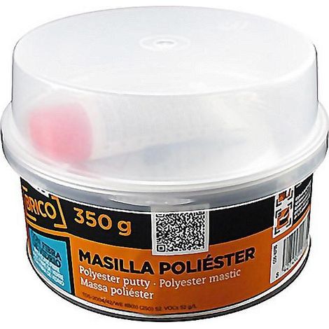 MIARCO masilla fibra vidrio+ca 350gr+10 , Masilla de relleno (ref. 10735). Complemento ideal a la hora de realizar cualquier relleno de abolladuras e irregularidades de superficies